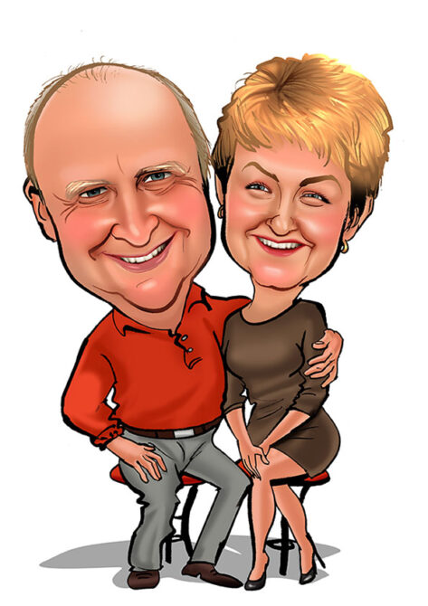 Wedding caricature
