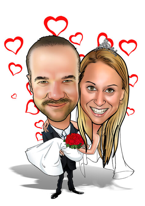 Wedding caricature