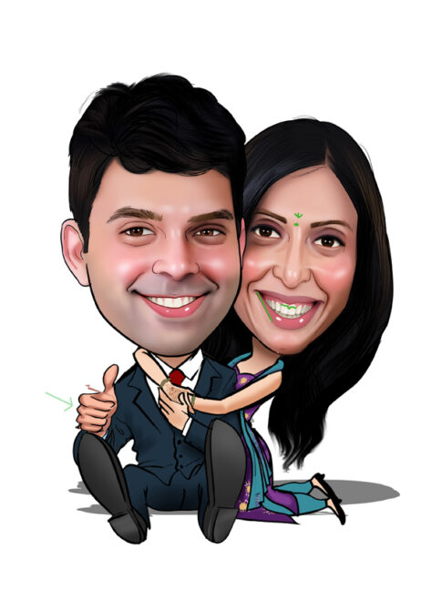 Wedding caricature