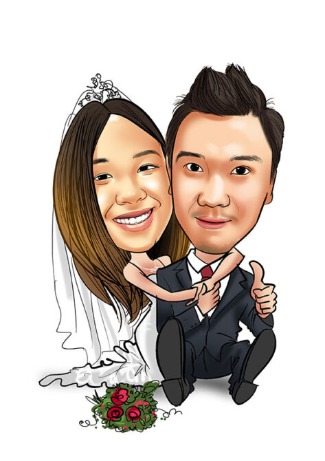 Wedding caricature