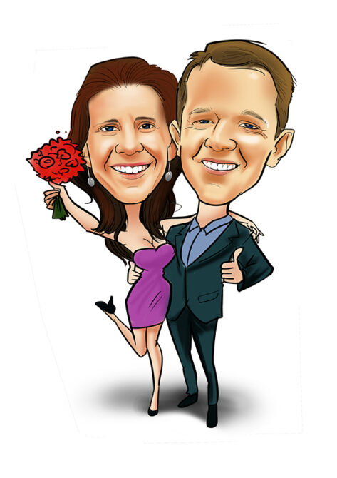Wedding caricature