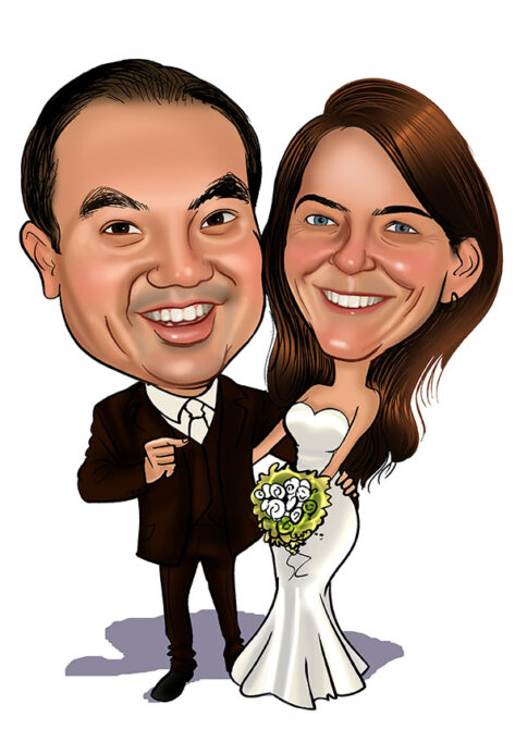 Wedding caricature